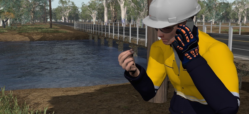 3D industrial site management training scene