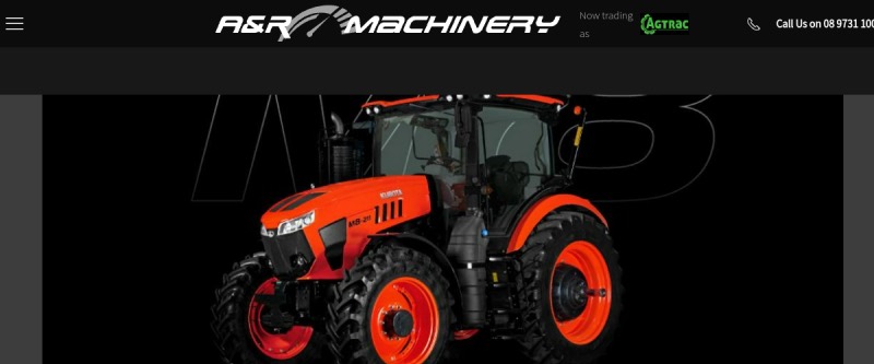 AR Machinery homepage