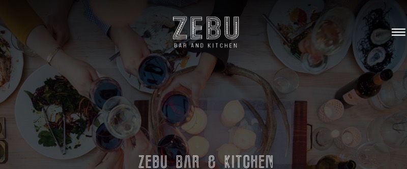 Zebu Bar & Kitchen homepage